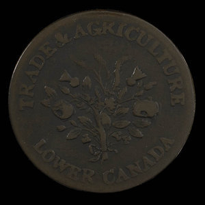 Canada, Bank of Montreal, 1 sou : 1838