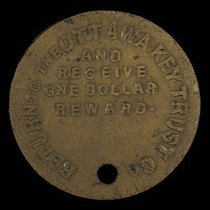 Canada, Ottawa Key Trust Company, no denomination : 1895