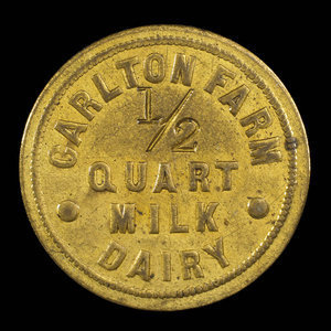 Canada, Carlton Farm Dairy, 1/2 quart, milk : 1895