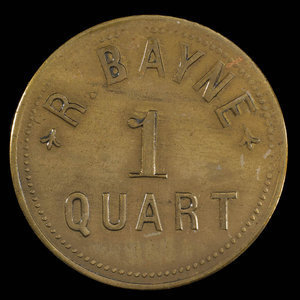 Canada, R. Bayne, 1 quart, milk : 1892