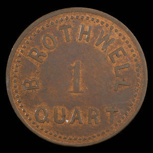 Canada, B. Rothwell, 1 quart, milk : 1892
