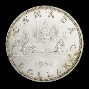 Canada, Elizabeth II, 1 dollar : 1962
