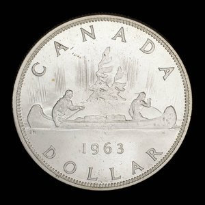 Canada, Elizabeth II, 1 dollar : 1963