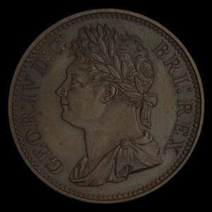 Great Britain, George IV, 1/100 dollar : 1823