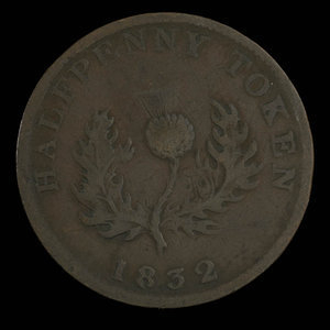 Canada, Province of Nova Scotia, 1/2 penny : 1832