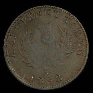 Canada, Province of Nova Scotia, 1/2 penny : 1832