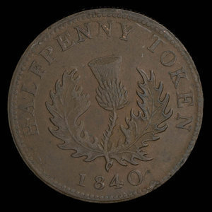 Canada, Province of Nova Scotia, 1/2 penny : 1840