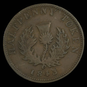 Canada, Province of Nova Scotia, 1/2 penny : 1843