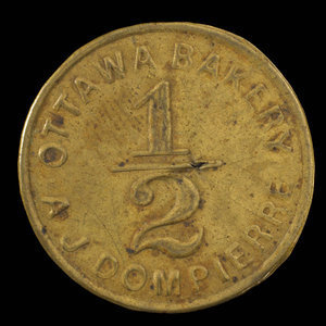 Canada, A.J. Dompierre, 1/2 loaf, bread : 1885