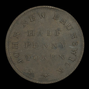 Canada, unknown, 1/2 penny : 1835