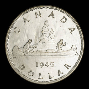 Canada, George VI, 1 dollar : 1945