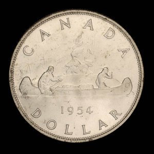 Canada, Elizabeth II, 1 dollar : 1954
