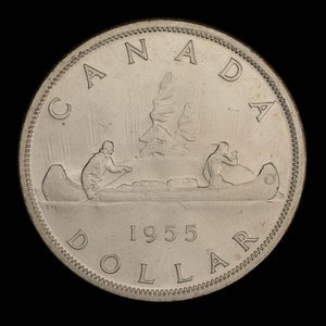 Canada, Elizabeth II, 1 dollar : 1955