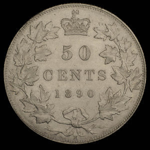 Canada, Victoria, 50 cents : 1890