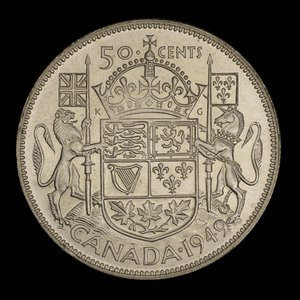 Canada, George VI, 50 cents : 1949