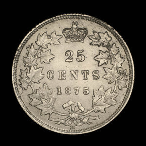 Canada, Victoria, 25 cents : 1875