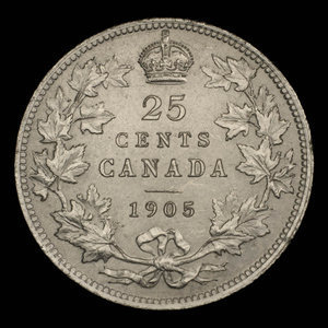 Canada, Edward VII, 25 cents : 1905