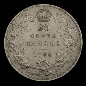 Canada, Edward VII, 25 cents : 1906
