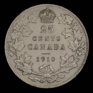 Canada, Edward VII, 25 cents : 1910