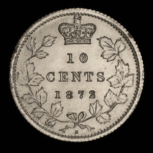 Canada, Victoria, 10 cents : 1872