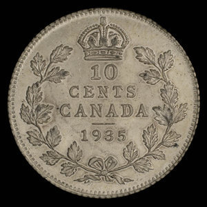 Canada, George V, 10 cents : 1935