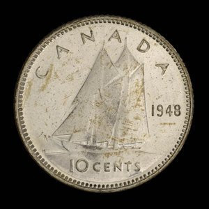 Canada, George VI, 10 cents : 1948