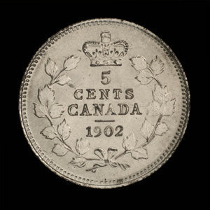 Canada, Edward VII, 5 cents : 1902