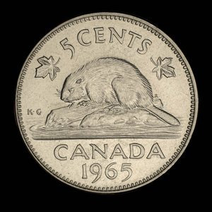 Canada, Elizabeth II, 5 cents : 1965
