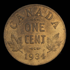 Canada, George V, 1 cent : 1934