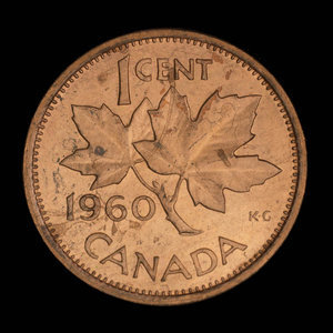 Canada, Elizabeth II, 1 cent : 1960