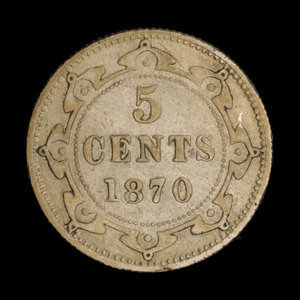 Canada, Victoria, 5 cents : 1870