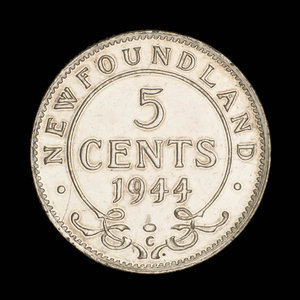 Canada, George VI, 5 cents : 1944