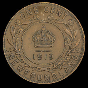 Canada, George V, 1 cent : 1919