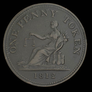 Canada, unknown, 1 penny : 1812