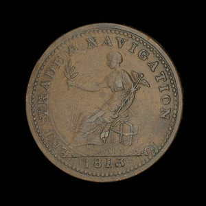 Canada, unknown, 1/2 penny : 1813