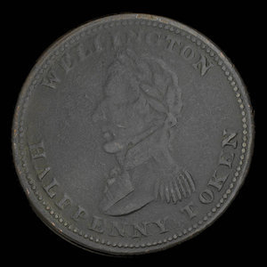 Canada, unknown, 1/2 penny : 1814