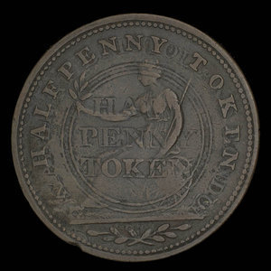 Canada, unknown, 1/2 penny : 1813