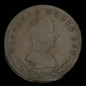 Canada, unknown, 1/2 penny : 1813