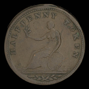 Canada, unknown, 1/2 penny : 1813