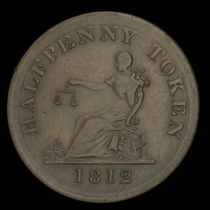 Canada, unknown, 1/2 penny : 1812