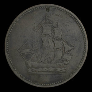 Canada, unknown, 1/2 penny : 1815