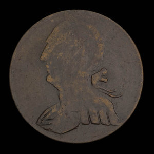 Canada, unknown, 1/2 penny : 1838