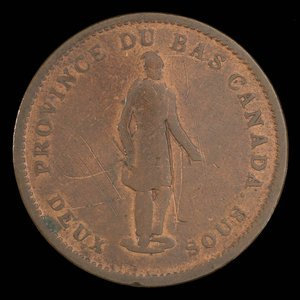 Canada, Banque du Peuple (People's Bank), 1 penny : 1837