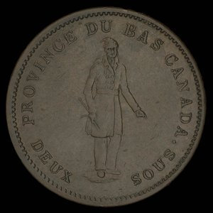 Canada, Quebec Bank, 1 penny : 1837