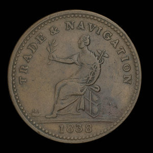 British Guiana, unknown, 1 stiver : 1838