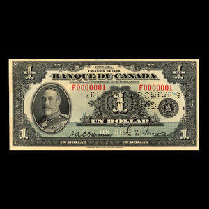 Canada, Bank of Canada, 1 dollar : 1935