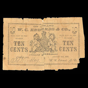 Canada, W.C. Edwards & Co. Ltd., 10 cents : August 2, 1886