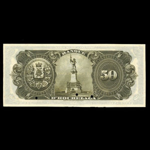 Canada, Banque d'Hochelaga, 50 piastres : March 1, 1907