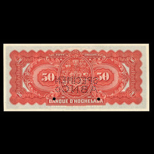 Canada, Banque d'Hochelaga, 50 dollars : January 2, 1920