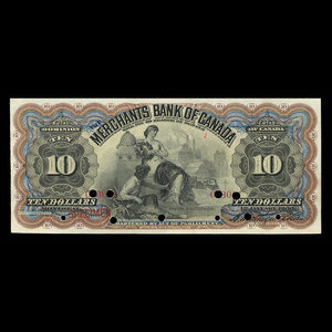 Canada, Merchants Bank of Canada (The), 10 dollars : January 1, 1900